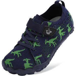 👑Boys Navy Dinosaur Lightweight Hiking Sneaker Anti-Slip Comfortable Sport Shoe